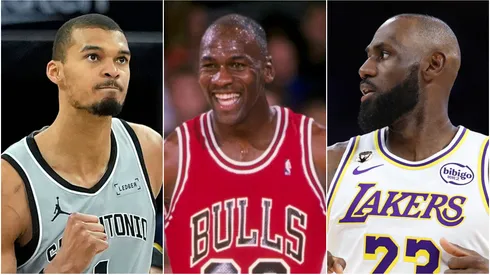Victor Wembanyama, Michael Jordan and LeBron James.