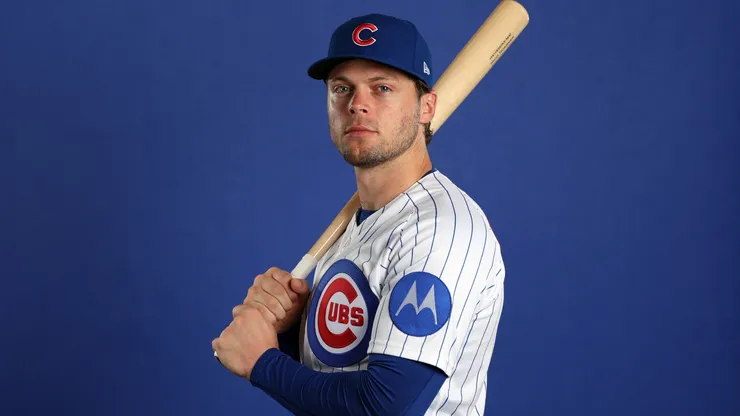 Nico Hoerner #2 of the Chicago Cubs poses for a portrait during photo day.