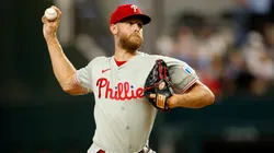 Zack Wheeler #45 of the Philadelphia Phillies in 2025.