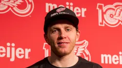 Patrick Kane at Little Caesars Arena in Detroit, Michigan.