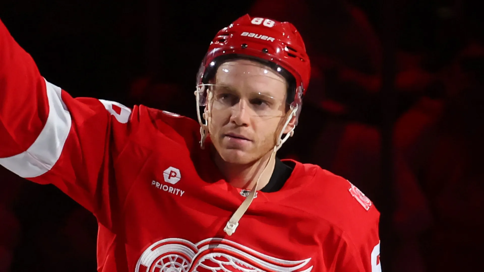 Patrick Kane salutes fans