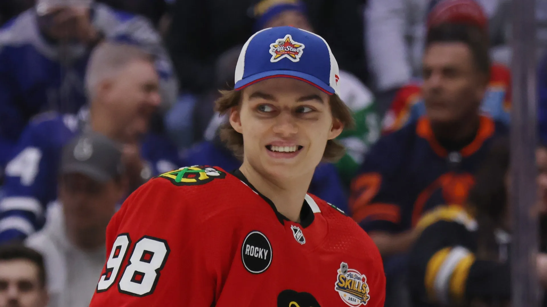 Connor Bedard smiles