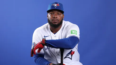 Vladimir Guerrero Jr. #27 of the Toronto Blue Jays poses for a portrait.