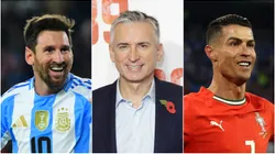 Lionel Messi (left), Alan Smith (c), and Cristiano Ronaldo.