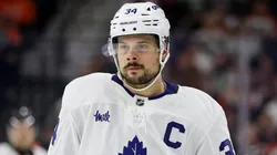 Auston Matthews #34 of the Toronto Maple Leafs looks on during a game in 2026.