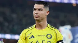 Cristiano Ronaldo of Al Nassr looks on prior to the Saudi Pro League match.