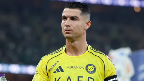 Cristiano Ronaldo of Al Nassr looks on prior to the Saudi Pro League match.