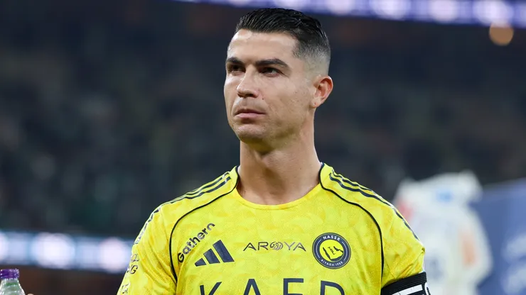 Cristiano Ronaldo of Al Nassr looks on prior to the Saudi Pro League match.