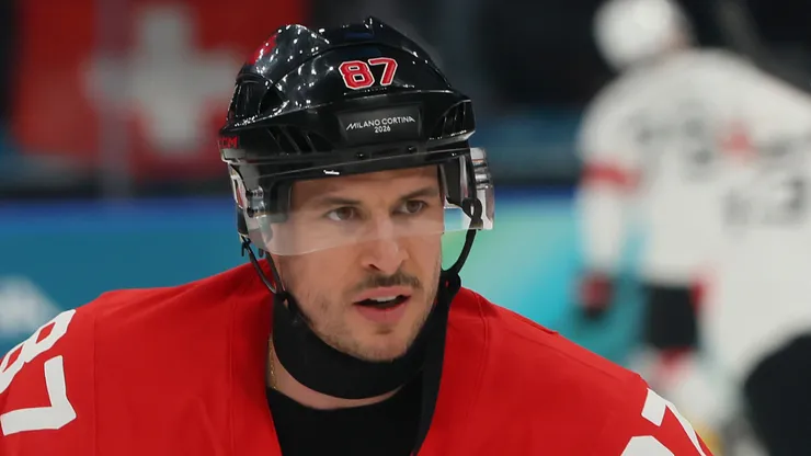 Sidney Crosby with Team Canada at the 2026 Winter Olympics