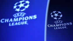 The Champions League logo is seen prior to a Group B match of the UEFA Champions League in 2018.