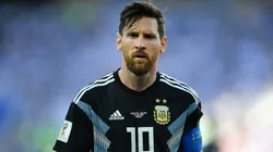Lionel Messi during a 2018 World Cup game.