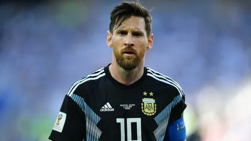 Lionel Messi during a 2018 World Cup game.