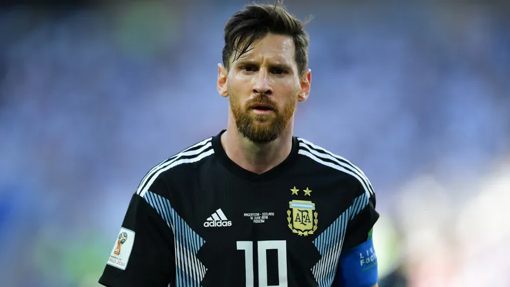 Lionel Messi during a 2018 World Cup game.