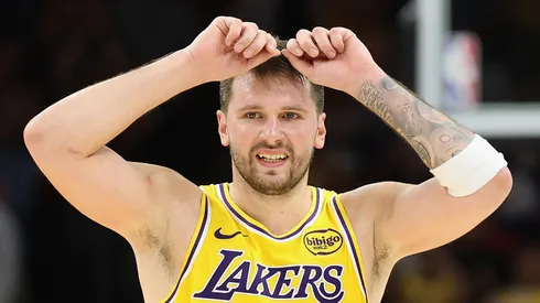 Luka Doncic #77 of the Los Angeles Lakers.