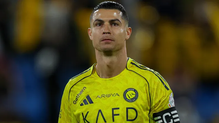 Cristiano Ronaldo of Al Nassr looks on prior the Saudi Pro League match.
