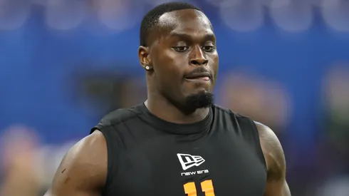 Jeremiyah Love of the Notre Dame Fighting Irish