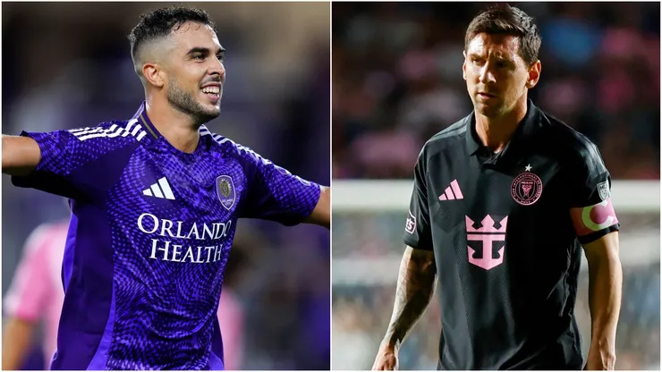Martin Ojeda (L) Lionel Messi (R).