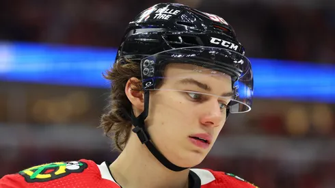 Connor Bedard at the United Center in Chicago, Illinois