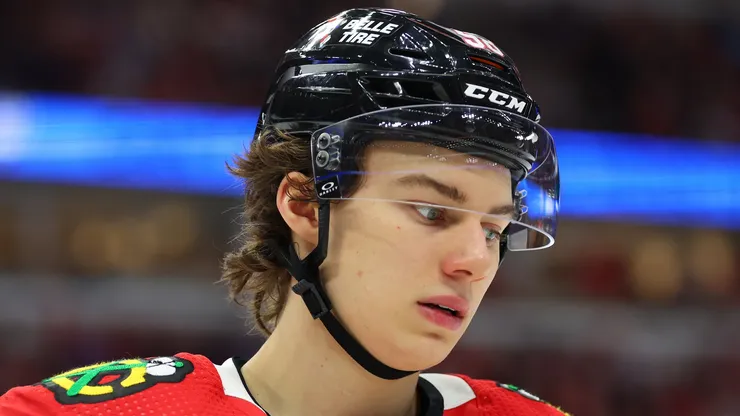 Connor Bedard at the United Center in Chicago, Illinois