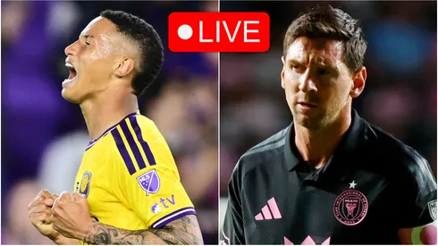 Tiago of Orlando City and Lionel Messi of Inter Miami.