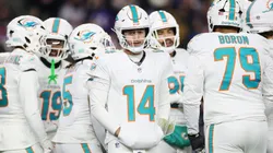 Quinn Ewers #14 of the Miami Dolphins in action during a game in 2026.