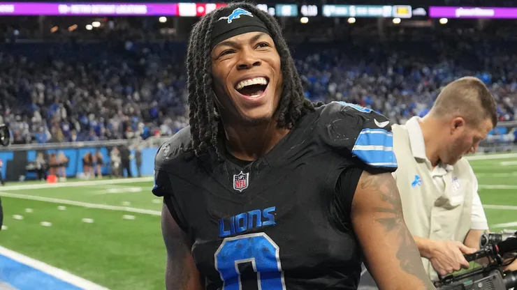 Jahmyr Gibbs #0 of the Detroit Lions.