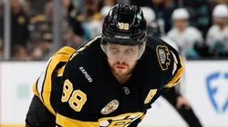 David Pastrnak at the TD Garden in Boston, Massachusetts