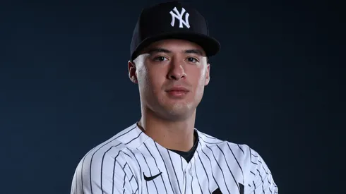 Anthony Volpe #11 of the New York Yankees poses for a photo.