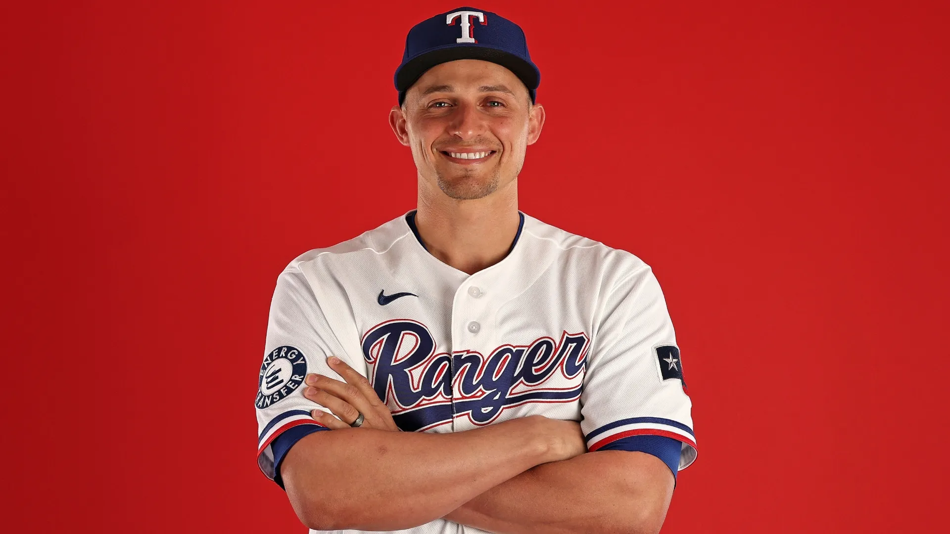 Corey Seager #5 of the Rangers poses for a portrait during photo day. Stacy Revere/Getty Images