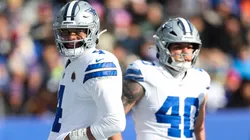 Dak Prescott #4 of the Dallas Cowboys in action during a game in 2026.