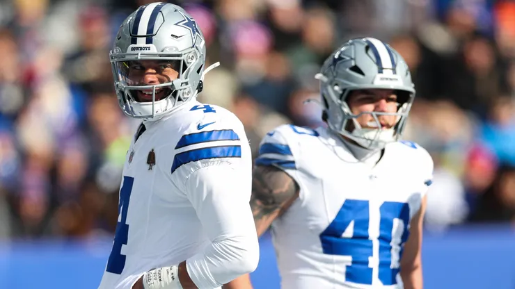 Dak Prescott #4 of the Dallas Cowboys in action during a game in 2026.