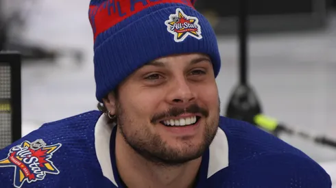 Auston Matthews during the 2024 NHL All-Star Skills Competition