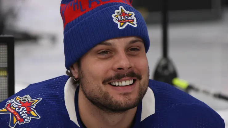 Auston Matthews during the 2024 NHL All-Star Skills Competition