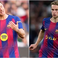 Why are Robert Lewandowski and Frenkie de Jong not playing today for Barcelona vs Atletico Madrid in 2026 Copa del Rey semifinals?