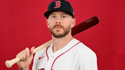 Trevor Story #10 of the Red Sox poses for a picture during the 2026 Photo Day.