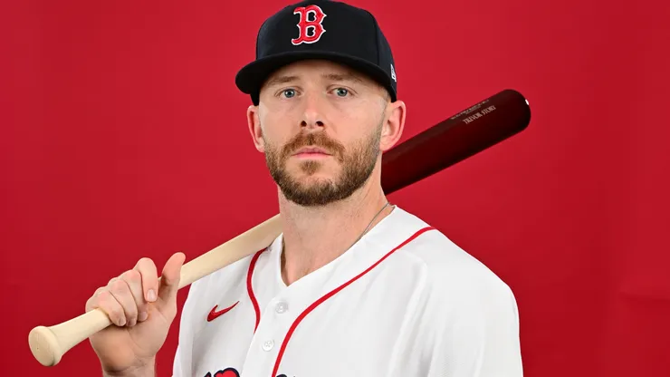 Trevor Story #10 of the Red Sox poses for a picture during the 2026 Photo Day.
