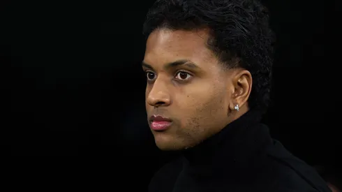 Rodrygo Goes of Real Madrid looks on.
