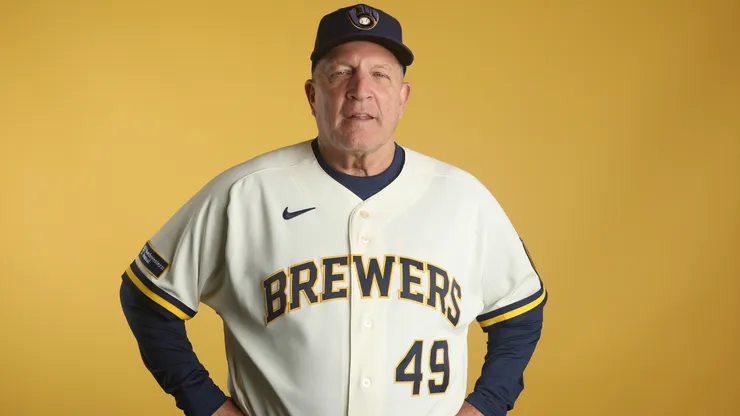 Manager Pat Murphy #49 of the Milwaukee Brewers poses for a portrait.