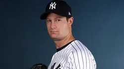 Gerrit Cole #45 of the New York Yankees poses for a portrait.