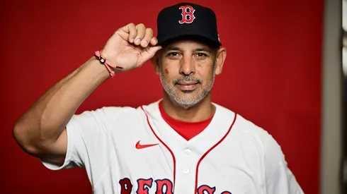 Manager Alex Cora #13 of the Boston Red Sox poses for a picture.