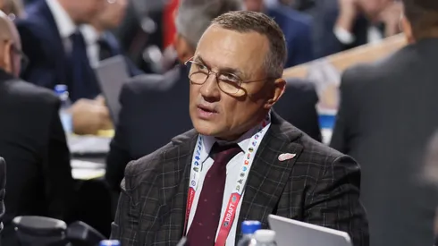 Steve Yzerman of the Detroit Red Wings attends the 2022 NHL Draft.