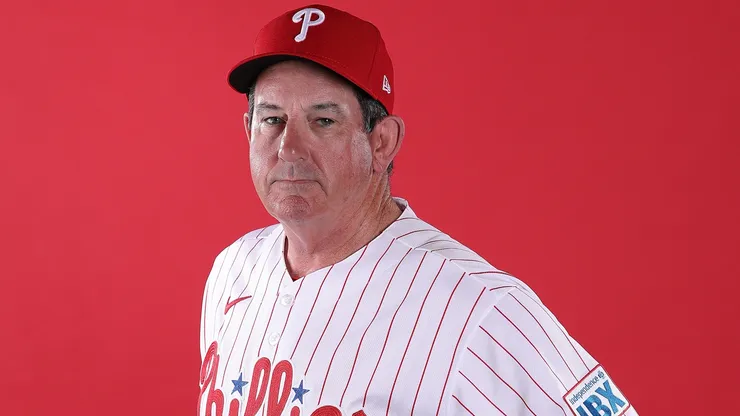 Manager Rob Thomson #49 of the Philadelphia Phillies poses for a portrait.