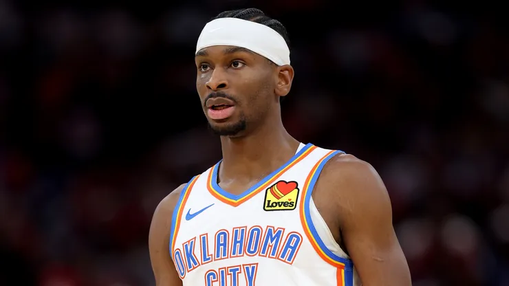 Shai Gilgeous-Alexander #2 of the Oklahoma City Thunder.