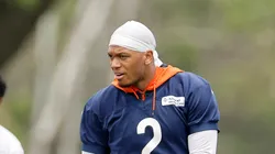 DJ Moore during a Chicago Bears training.