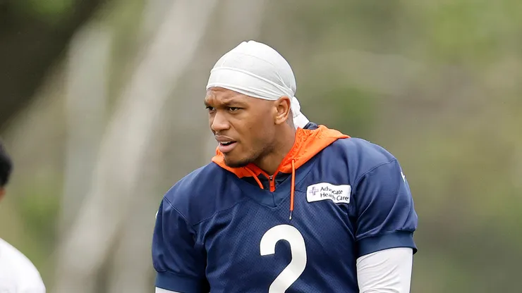 DJ Moore during a Chicago Bears training.