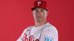 J.T. Realmuto #10 of the Philadelphia Phillies poses for a portrait during photo day.