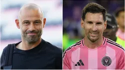 Javier Mascherano (left) and Lionel Messi.