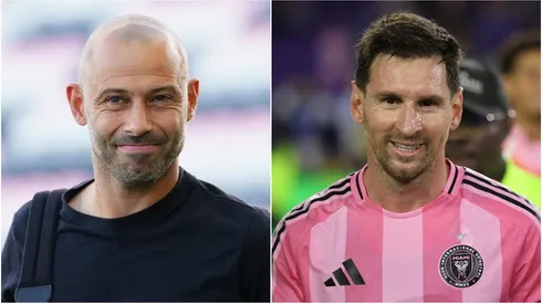 Javier Mascherano (left) and Lionel Messi.