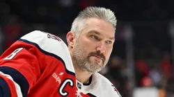 Alex Ovechkin #8 of the Washington Capitals at Capital One Arena.