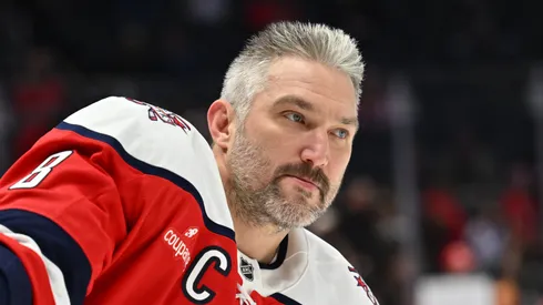 Alex Ovechkin #8 of the Washington Capitals at Capital One Arena.